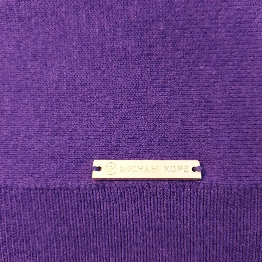 MICHAEL Michael Kors Sweater Top Boxy Oversize Turtleneck Handwarmer Women XS